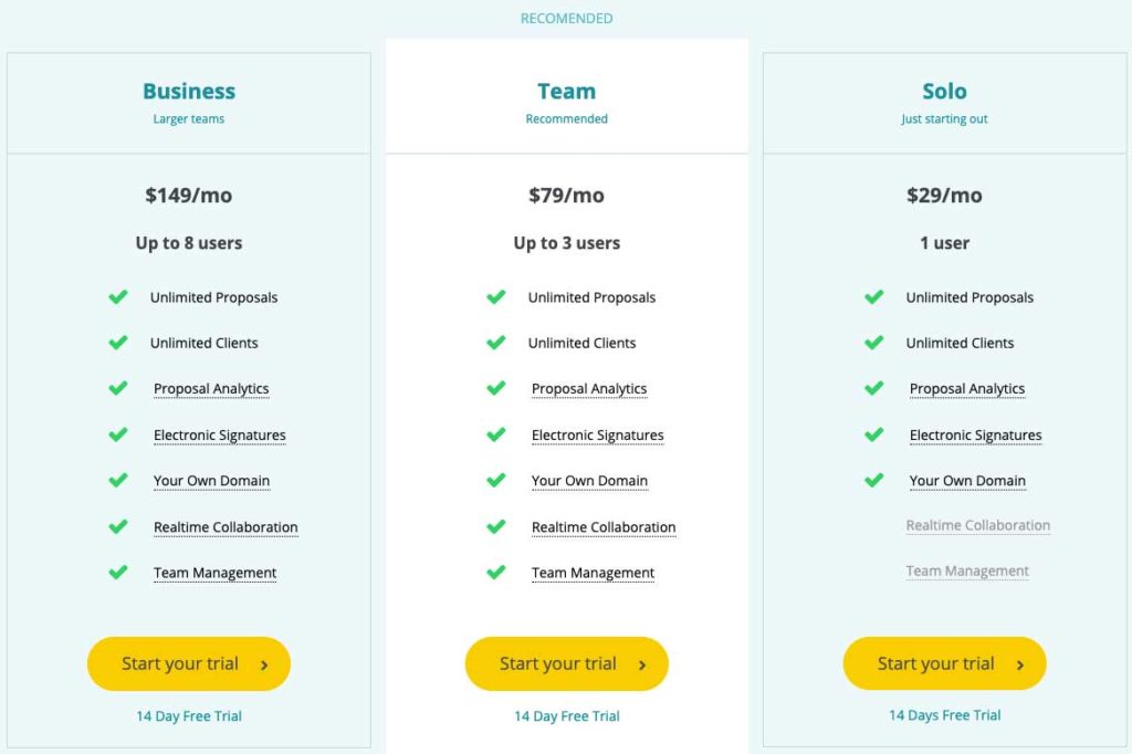 Bidsketch Proposal Software Review