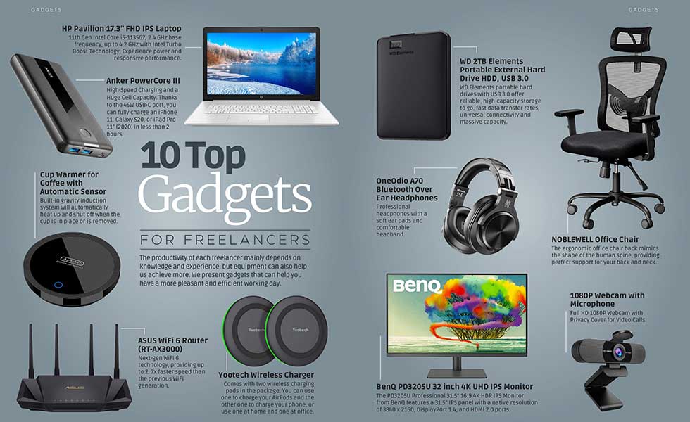 Freelance Life Magazine Issue No1, 10 Top Gadgets For Freelancers
