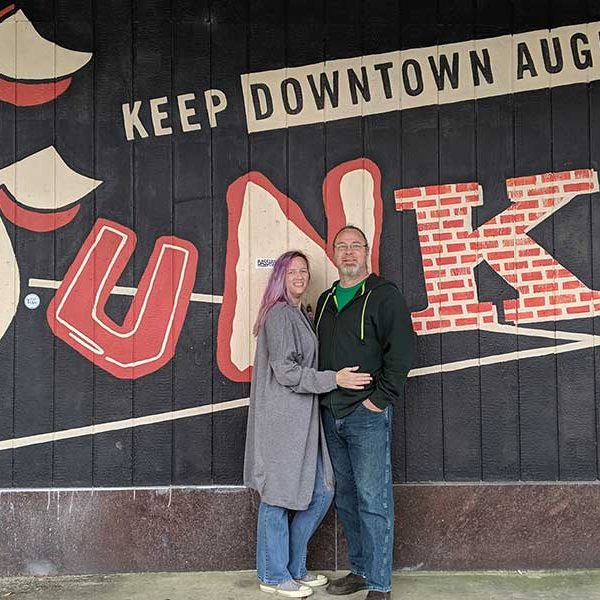 Sarah Mason and her husband