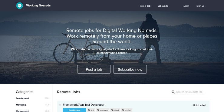 Working Nomads Remote Job Board